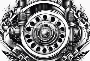 turbo,spark plug, mechanic tattoo idea