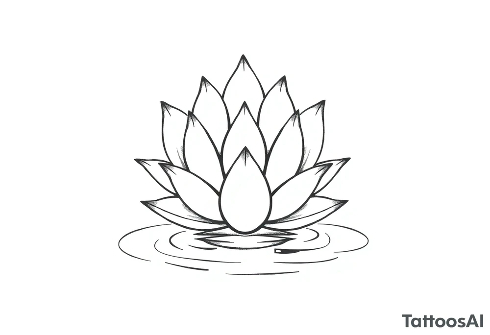 lotus flower emerging from water tattoo idea