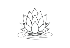 lotus flower emerging from water tattoo idea