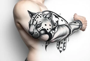 Improvise some design around a black panther tattoo idea