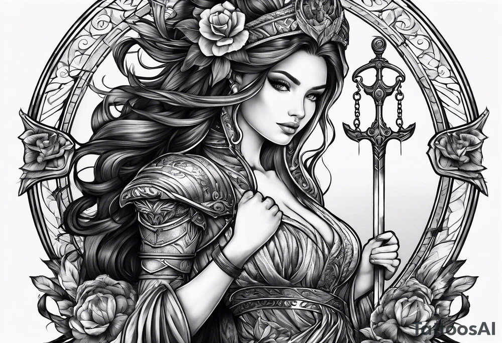 with a lady juctice emblem a sword and a scale tattoo idea with a lady juctice emblem a sword and a scale tattoo idea
