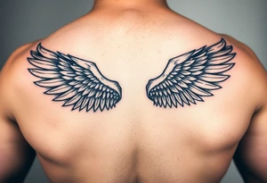 Angle wings tattoo idea