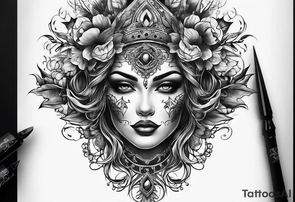 ghost face tattoo idea