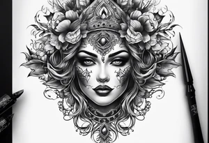 ghost face tattoo idea