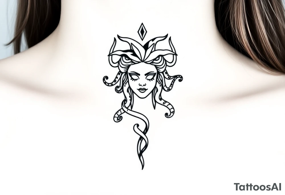Small Medusa tattoo idea