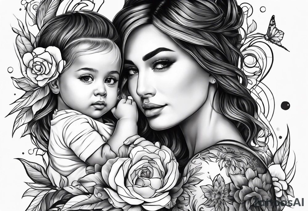 Matching tatoo mother and daughter
Mother was born on 1976, daughter in 2000
They like Flowers, aestic things, beautiful things tattoo idea