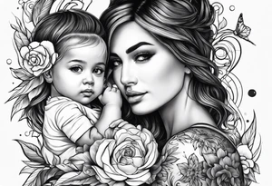 Matching tatoo mother and daughter
Mother was born on 1976, daughter in 2000
They like Flowers, aestic things, beautiful things tattoo idea