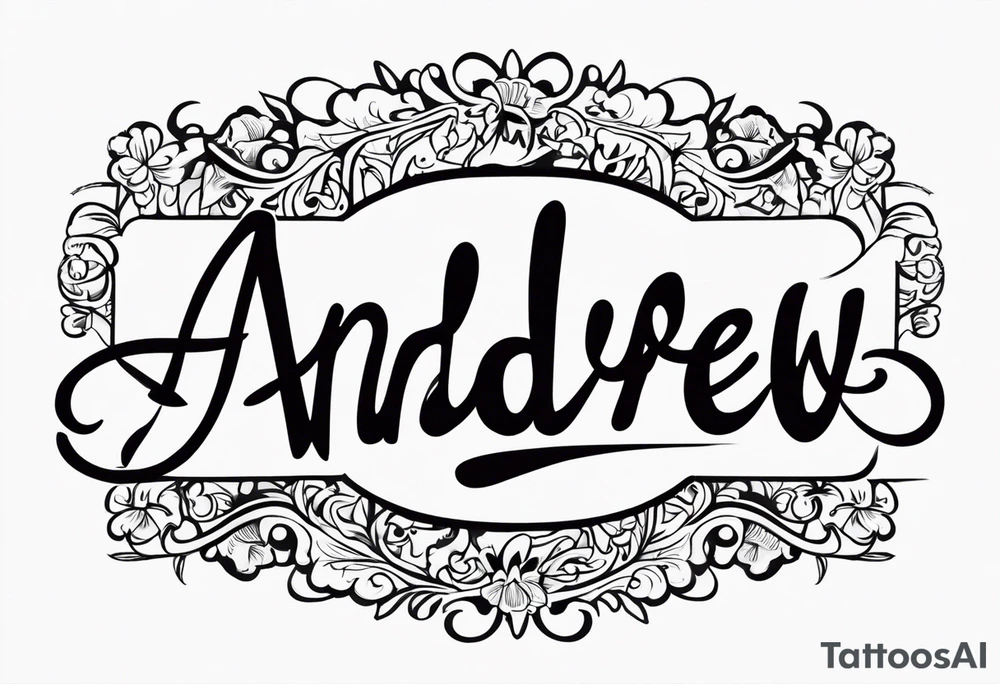 the name andrew on wrist tattoo idea