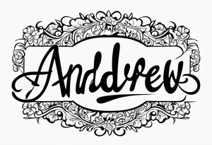 the name andrew on wrist tattoo idea