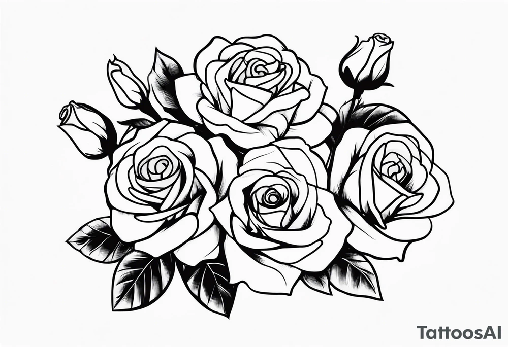 ROSE BOUQUET tattoo idea