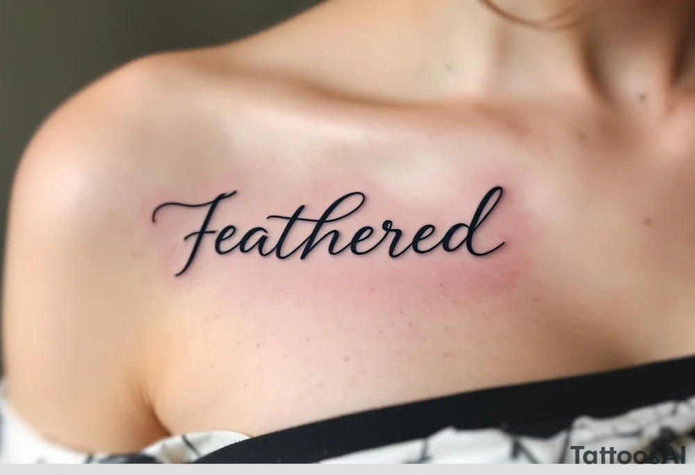 Feathered D – A soft, airy D made from layered feathers in white, soft brown, and dusty blue tones. tattoo idea