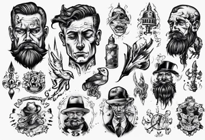 dejected looking man tattoo idea