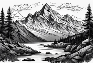 Jeremiah 1:19 tattoo with a mountain tattoo idea