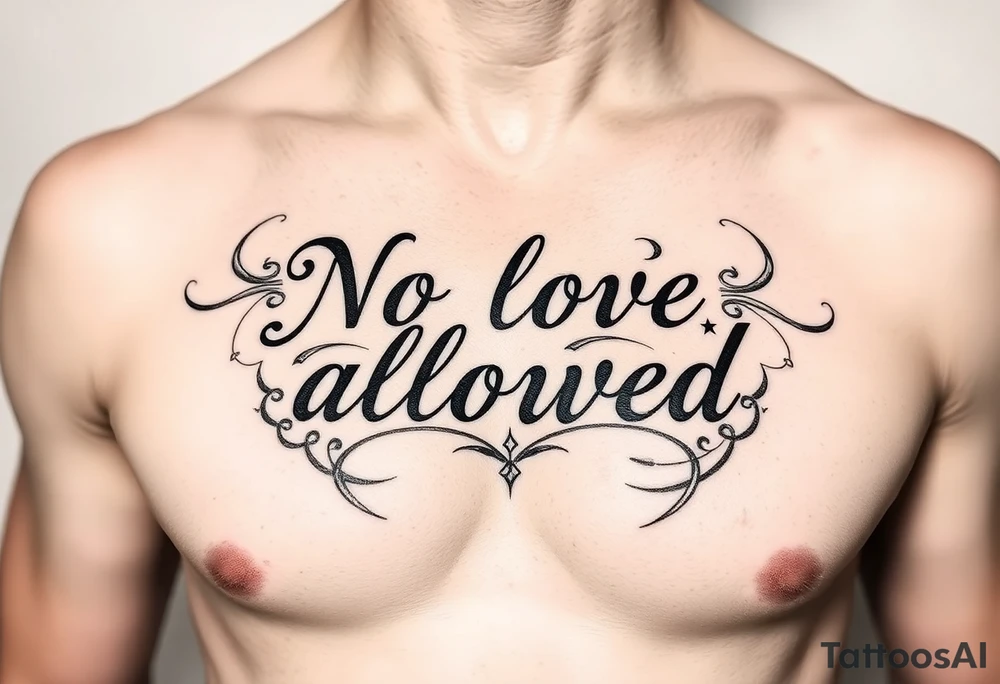 “No love allowed” tattoo idea