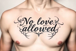 “No love allowed” tattoo idea