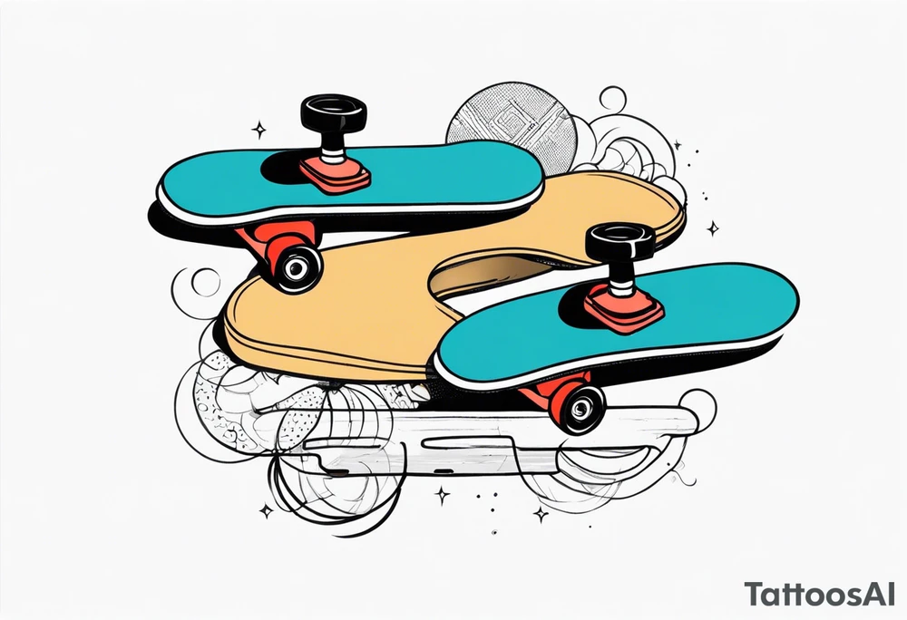 Something with a skateboard tattoo idea