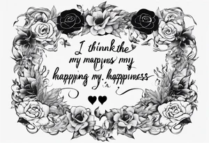 “ I think the meaning of my happiness is you” lyrics for Pool by Woodz tattoo idea