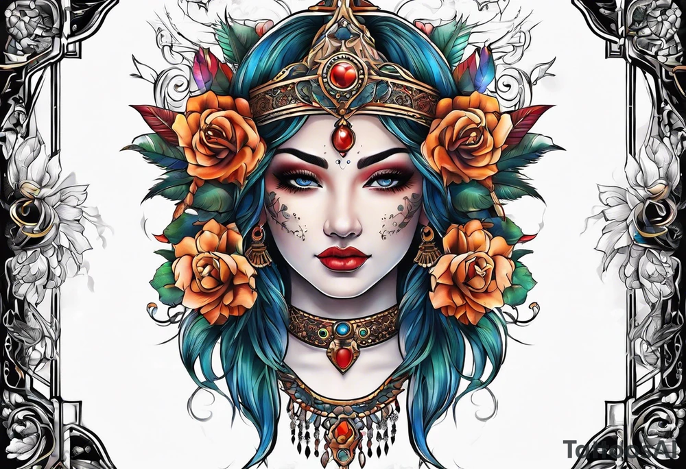 Celestial body tattoo idea