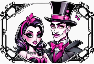 Clawd and Draculaura monster high tattoo idea