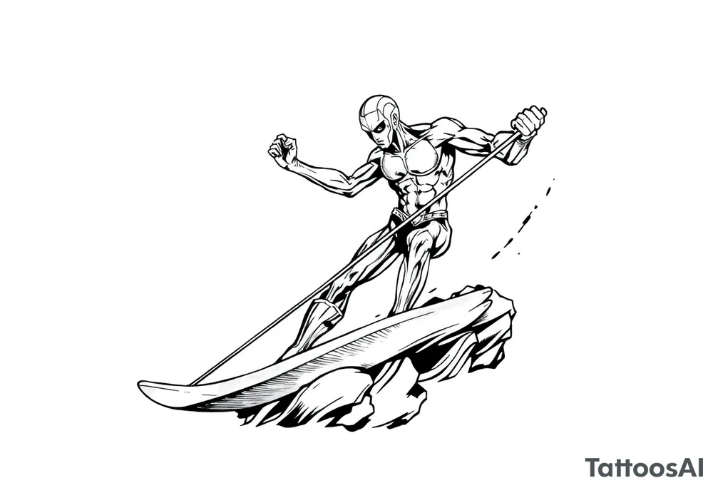 Silver Surfer comic accurate tattoo idea