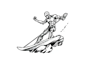 Silver Surfer comic accurate tattoo idea