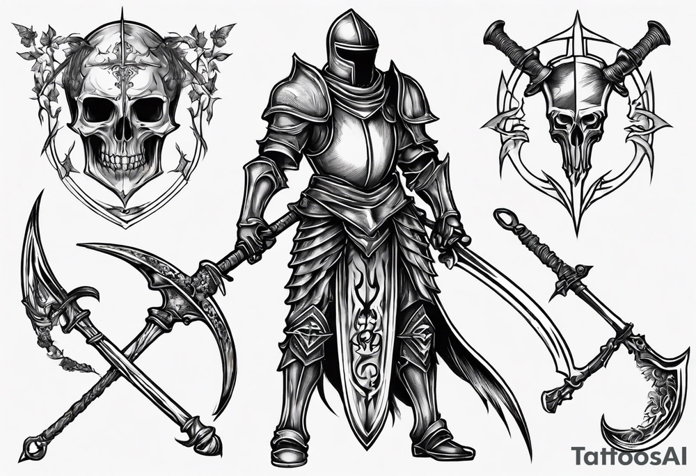 Knight withe the scythe tattoo idea
