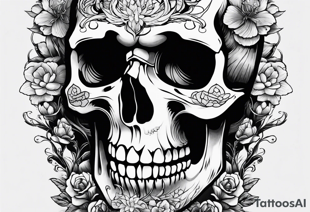a skull tattoo idea