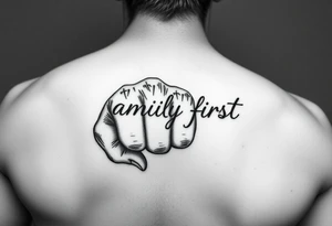 “family first”, mental health struggle, cancer astrological sign, closed fist tattoo idea