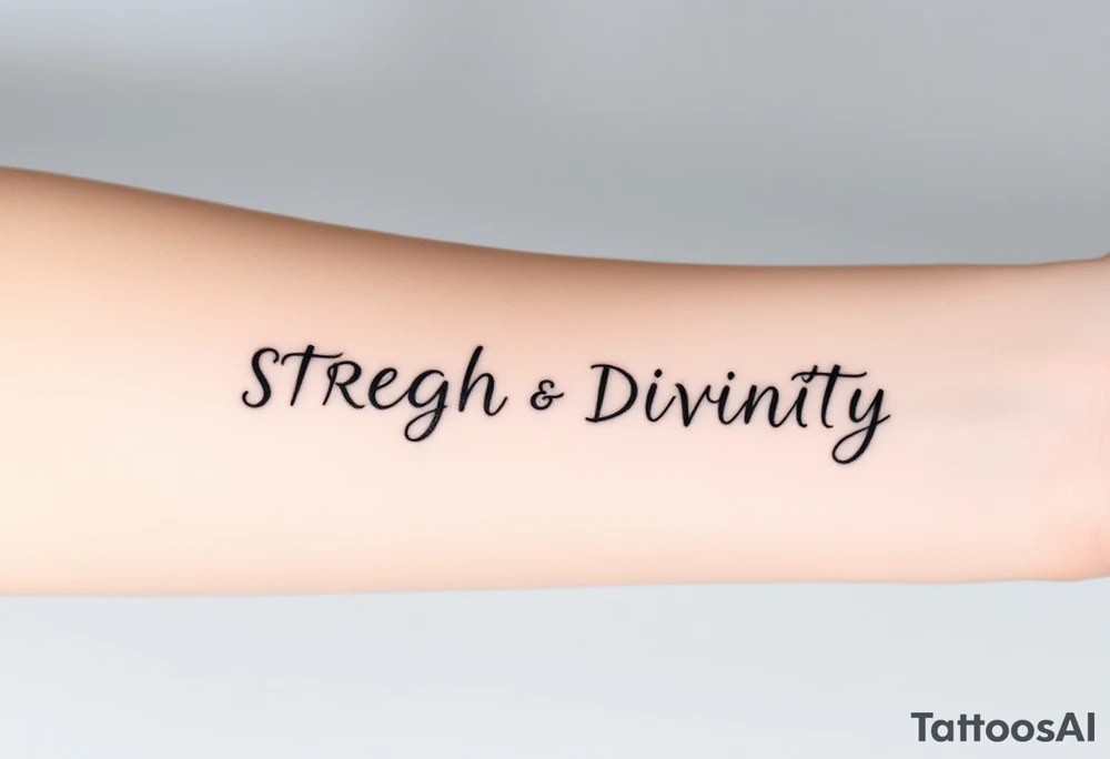 STRENGTH
DIVINITY tattoo idea