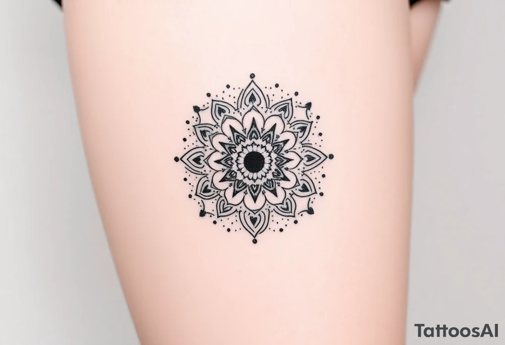 intricate mandala tattoo idea