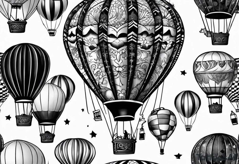 hotballoon ornemental tattoo idea