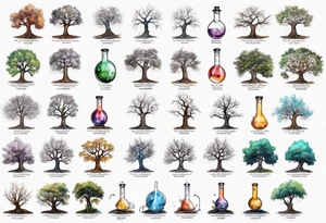 A chemistry tree tattoo idea
