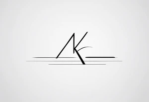 Generate small and minimalistic tattoo that includes the letters: A, K, E, O tattoo idea