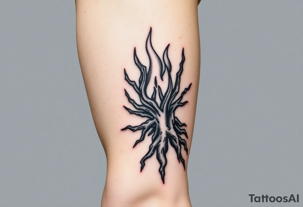 fire in a roots prison tattoo idea