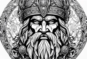 Odin god mask tattoo idea