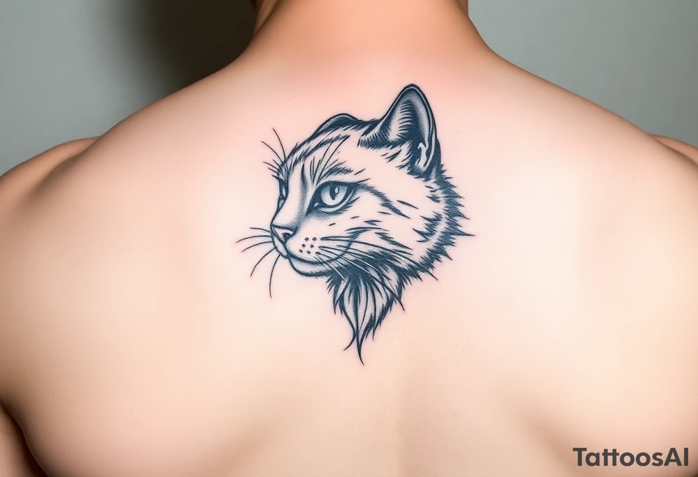 black cat tattoo idea