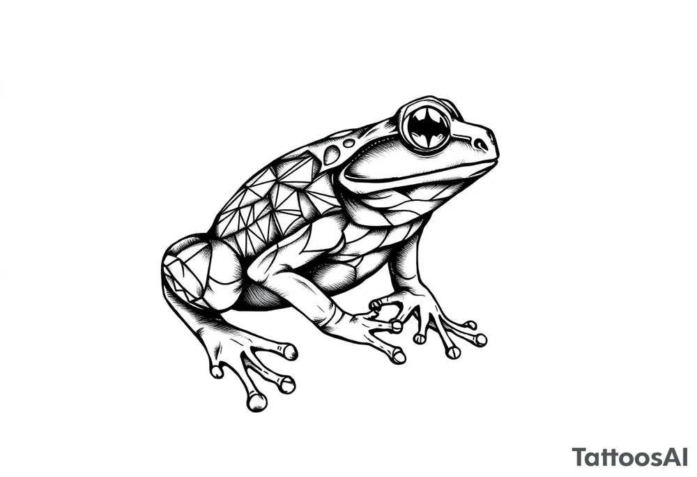 a psychedelic frog tattoo idea