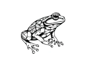 a psychedelic frog tattoo idea