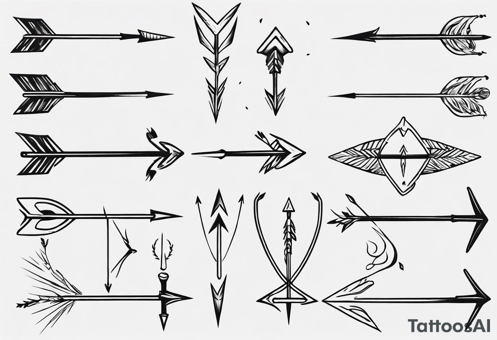 Archer drawing arrow back tattoo idea
