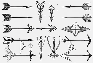 Archer drawing arrow back tattoo idea