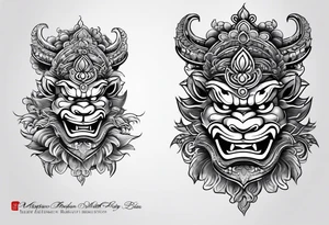 Barong side view tattoo idea