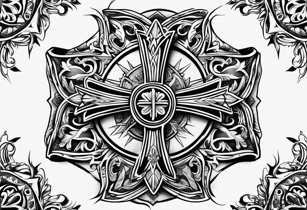 Maltese cross tattoo idea