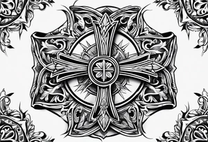 Maltese cross tattoo idea