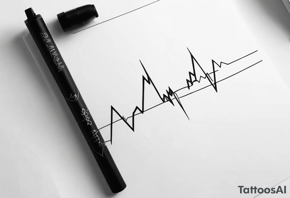 Simple ekg tattoo idea