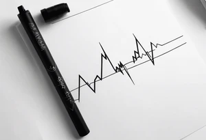 Simple ekg tattoo idea