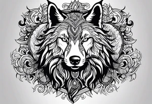 lobo black tattoo idea