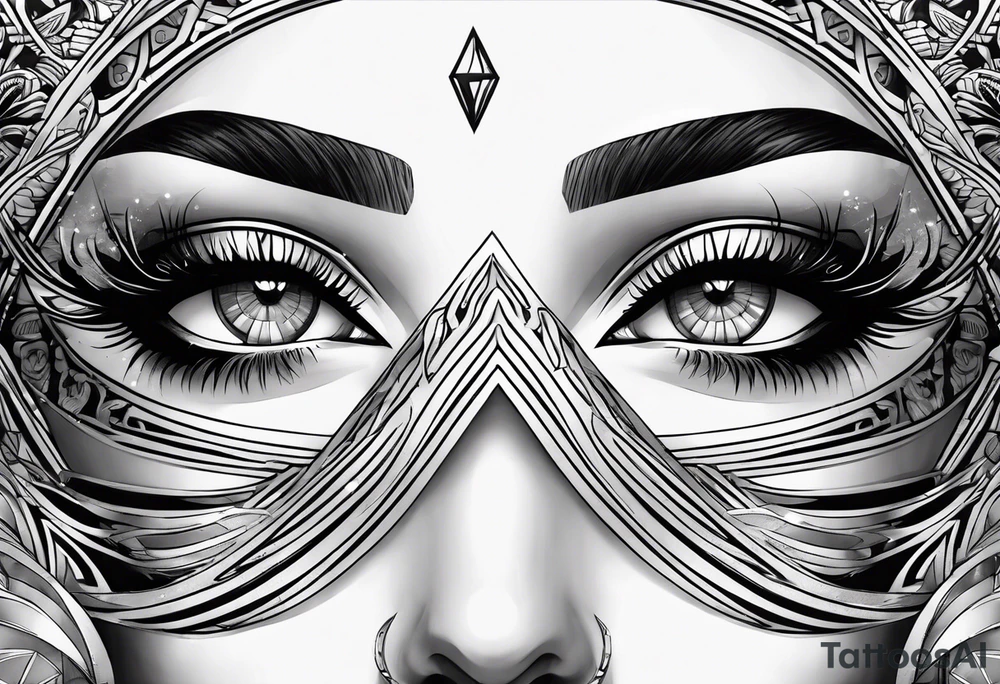 Themis eyes covered tattoo idea