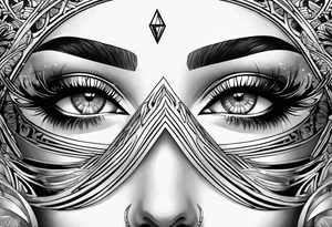 Themis eyes covered tattoo idea