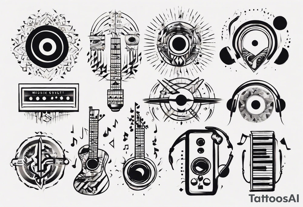 music sound tattoo idea