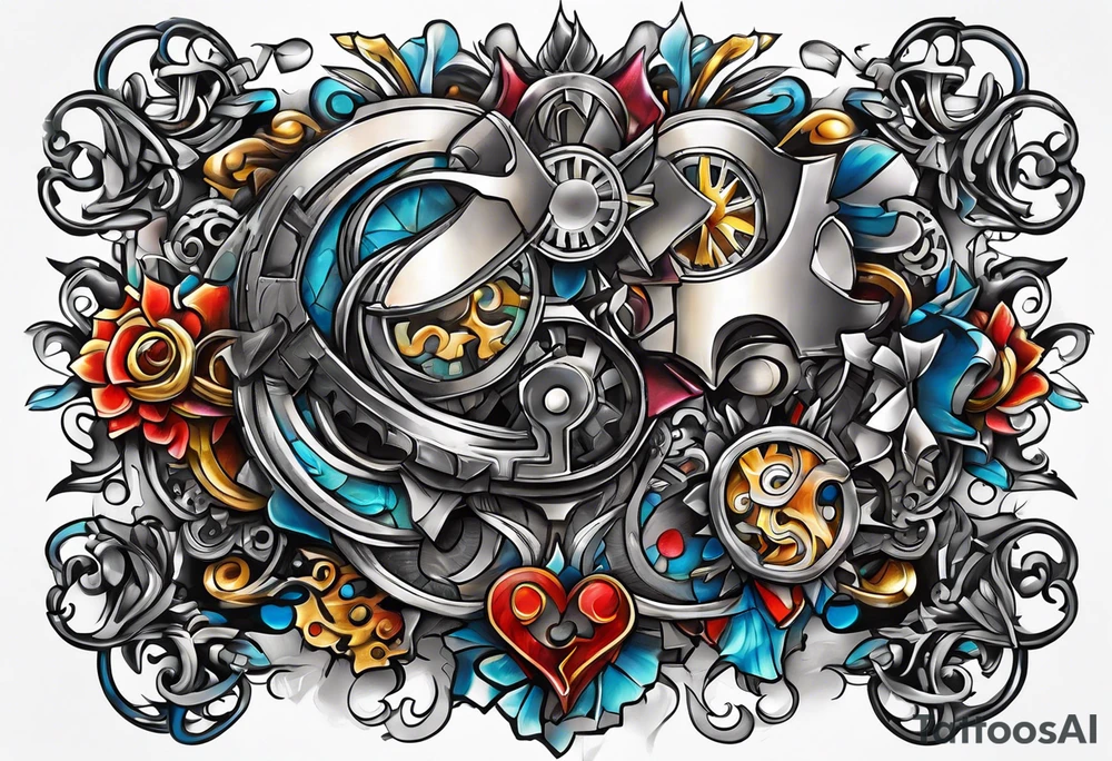 Autism puzzle piece tattoo idea